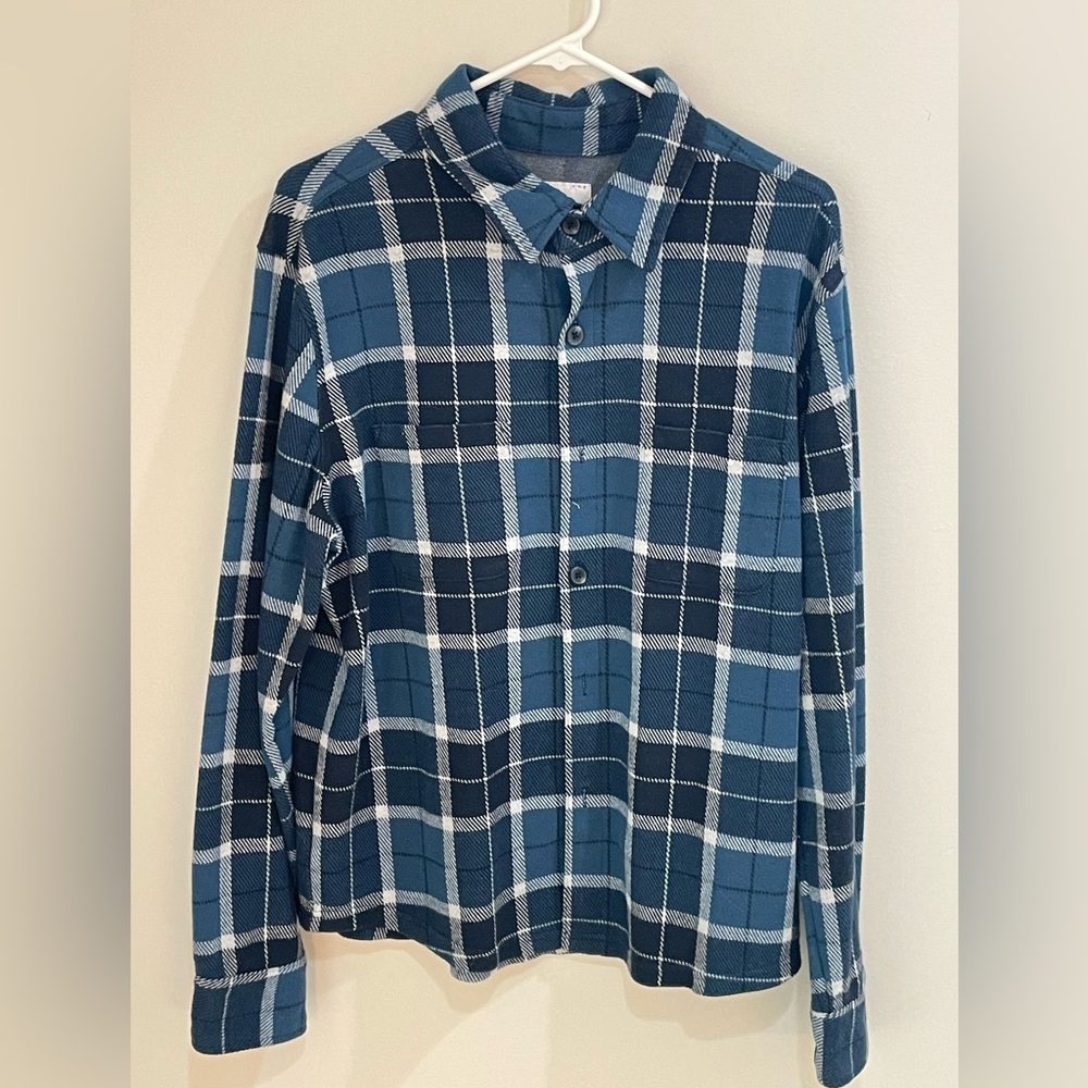 Goodfellow Blue Plaid Men's Flannel